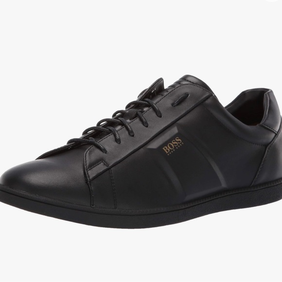 Men’s Leather Black‎ Hugo Boss Sneaker Sz. EU45/ - Picture 1 of 12